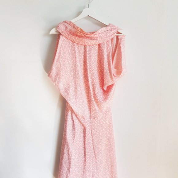 Vintage Balenciaga Pink Silk Dress Size 38, Balenciaga French Designer Dress - Picture 3 of 7